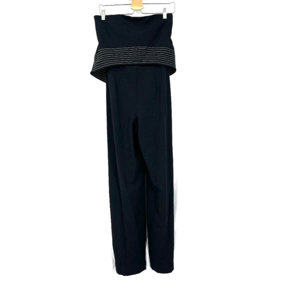 Intermix Margarita strapless jumpsuit cocktail black white contrast suit party 0